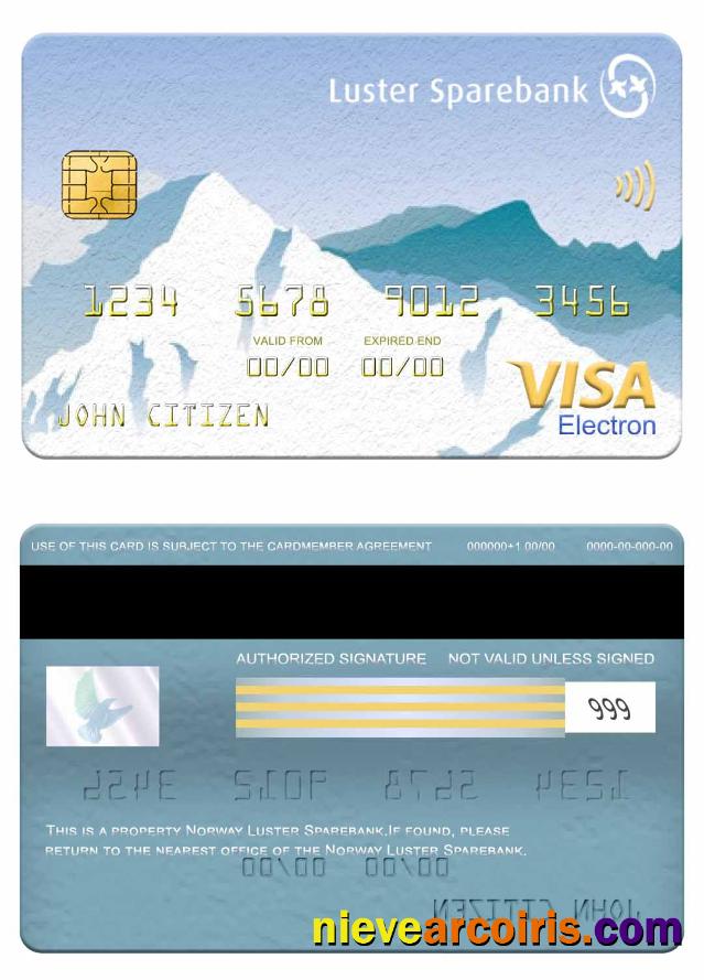 Norway Luster Sparebank visa electron card